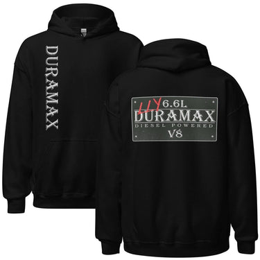 LLY Duramax Diesel Sweatshirt Hoodie in Black | Aggressive Thread Truck Apparel